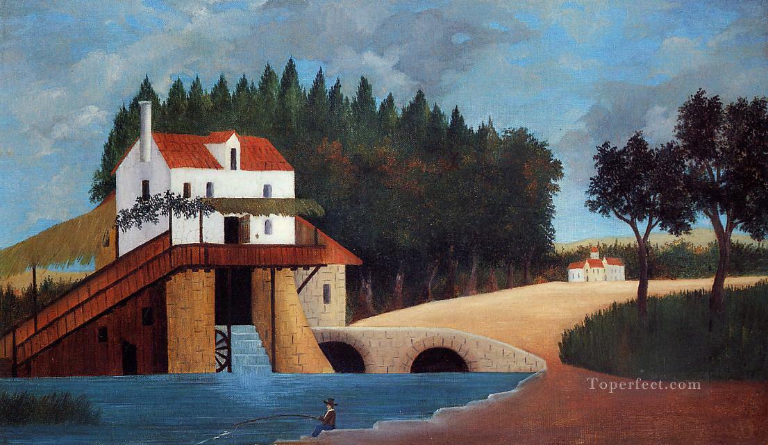 The Mill Le Moulin Henri Rousseau Post Impressionism Naive Primitivism Oil Paintings